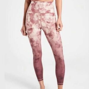 Athleta elation high rise 7/8 tie dye leggings size xs